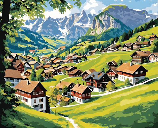 Amazing Places OD (138) - Appenzell, Switzerland - Van-Go Paint-By-Number Kit