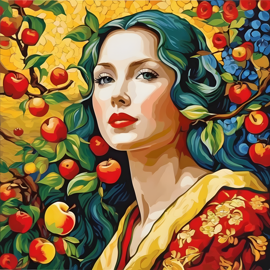 Apples girl PD (6) - Van-Go Paint-By-Number Kit