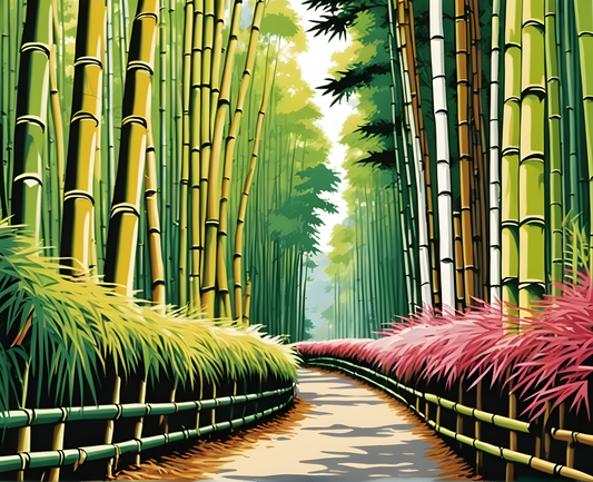 Amazing Places OD (179) - Arashiyama Bamboo Grove, Japan - Van-Go Paint-By-Number Kit