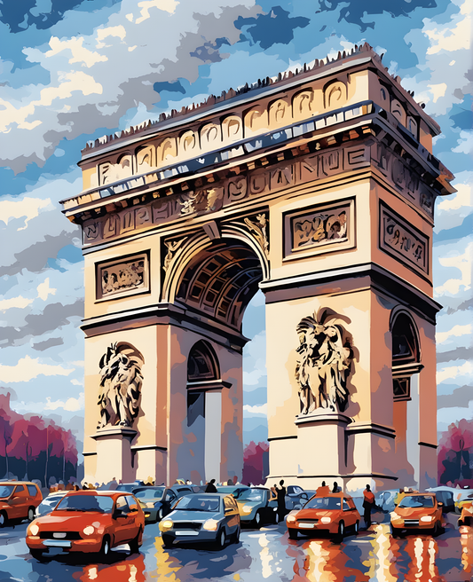 Paris Collection OD (30) - Arc de Triomphe - Van-Go Paint-By-Number Kit