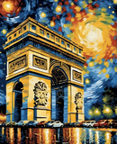 Paris Collection OD (68) - Arc de Triomphe at Starry Night - Van-Go Paint-By-Number Kit