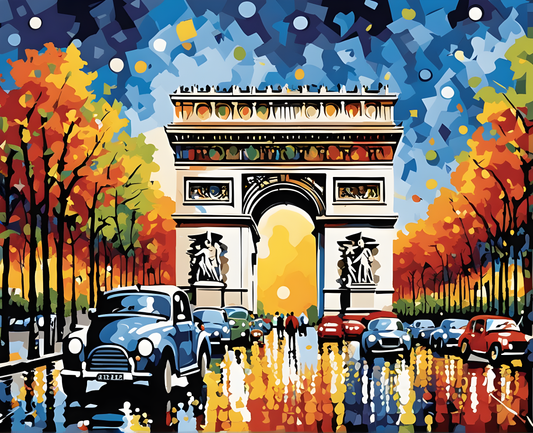Arc de Triomphe, Paris (3) - Van-Go Paint-By-Number Kit