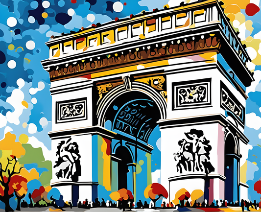 Arc de Triomphe, Paris (1) - Van-Go Paint-By-Number Kit