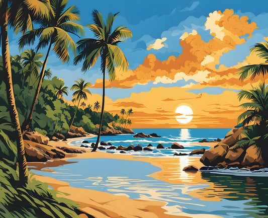 Sri Lanka Collection PD (24) - Arugam Bay -  Van-Go Paint-By-Number Kit