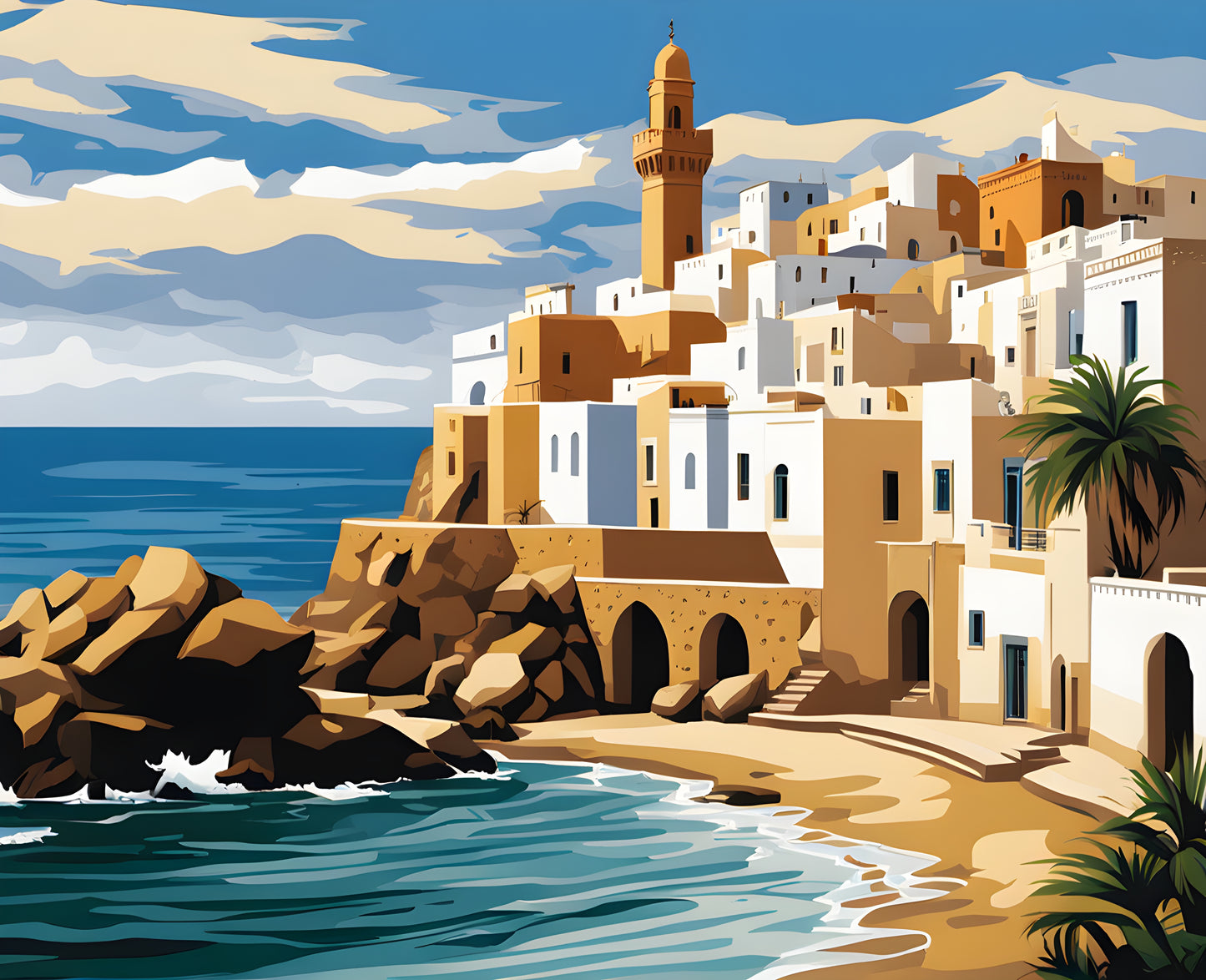 Morocco Collection PD (85) - Asilah - Van-Go Paint-By-Number Kit