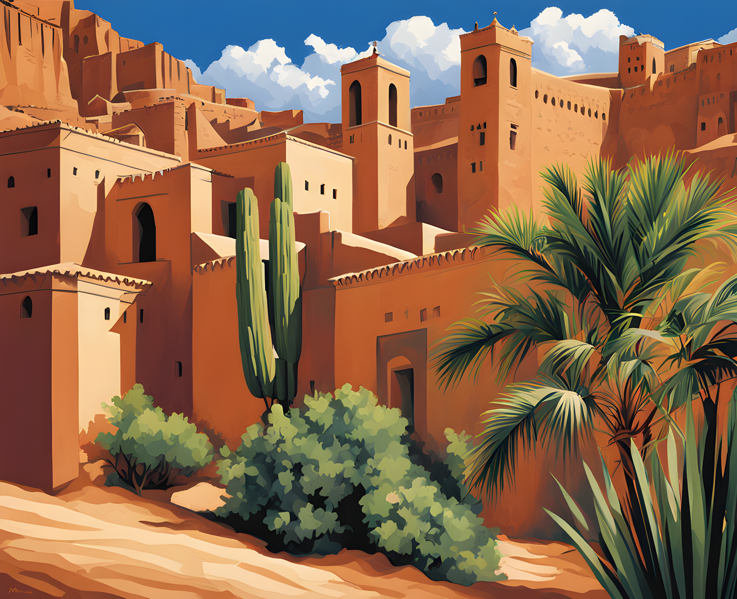 Morocco Collection PD (97) - Aït Ben Haddou- Van-Go Paint-By-Number Kit