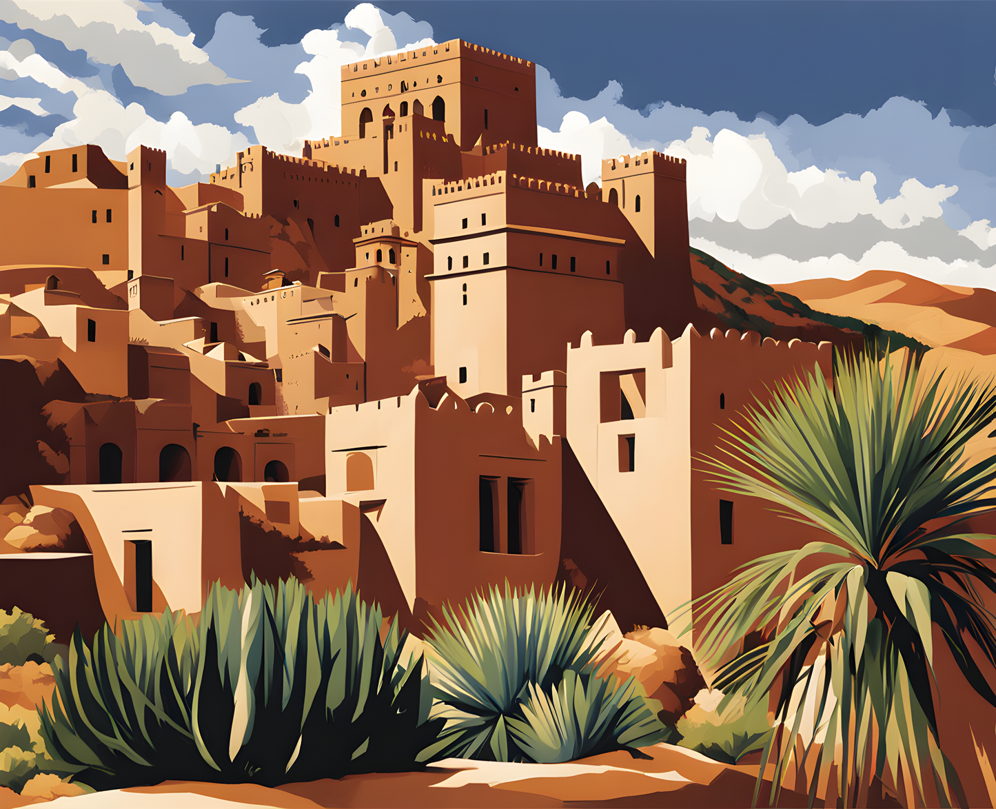 Morocco Collection PD (98) - Aït Ben Haddou- Van-Go Paint-By-Number Kit
