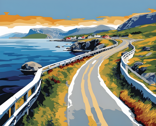 Amazing Places OD (224) - Atlantic Ocean Road, Norway - Van-Go Paint-By-Number Kit