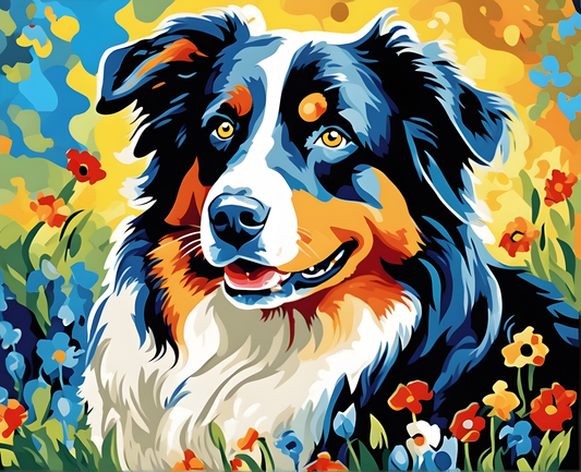 Australian Shepherd (1) - Van-Go Paint-By-Number Kit