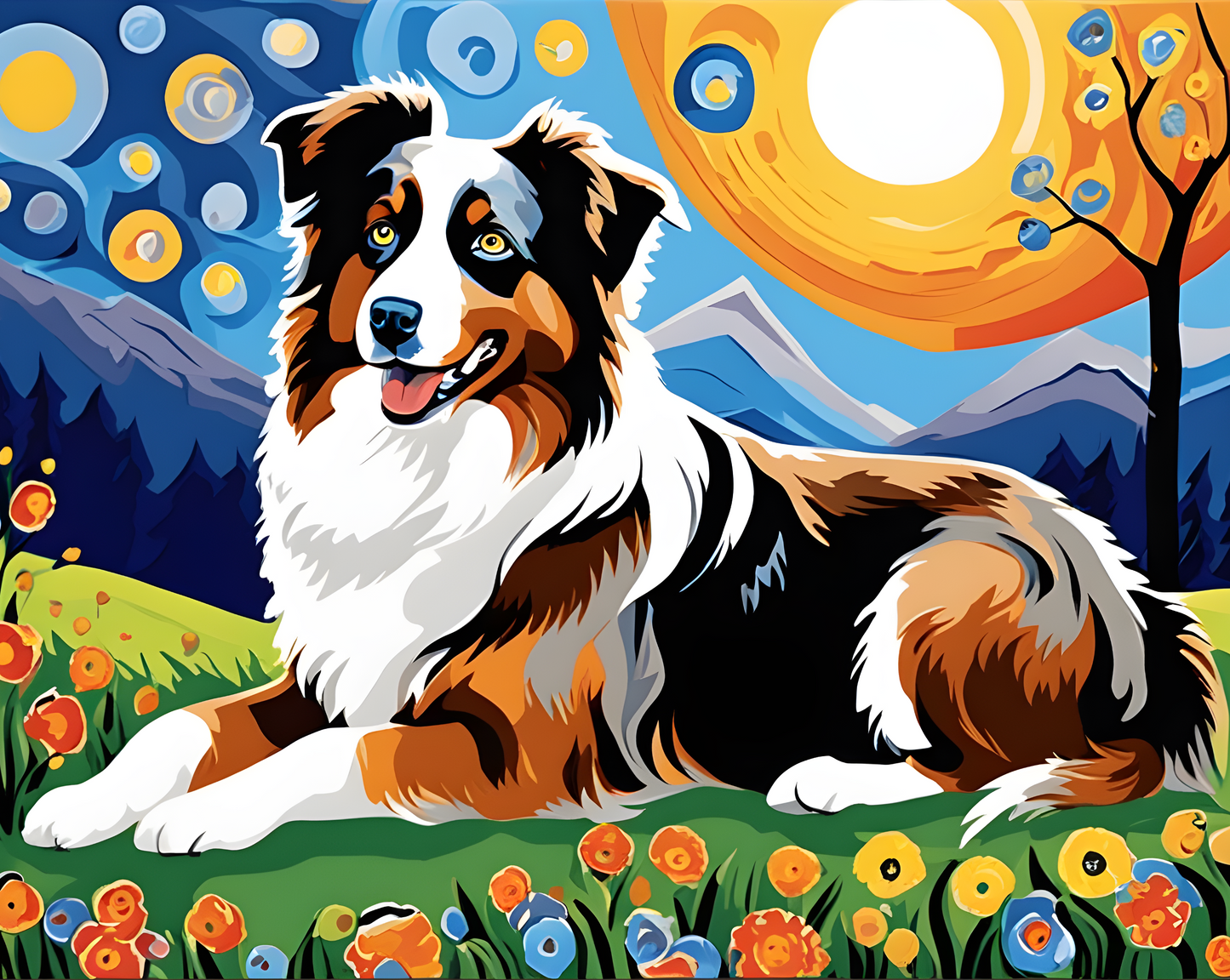 Australian Shepherd (2) - Van-Go Paint-By-Number Kit