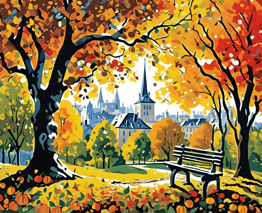 Autumn in the Park - Van-Go Paint-By-Number Kit