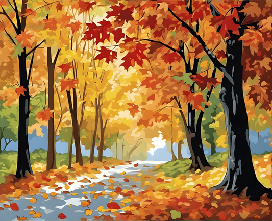 Autumn Leaves (2) - Van-Go Paint-By-Number Kit