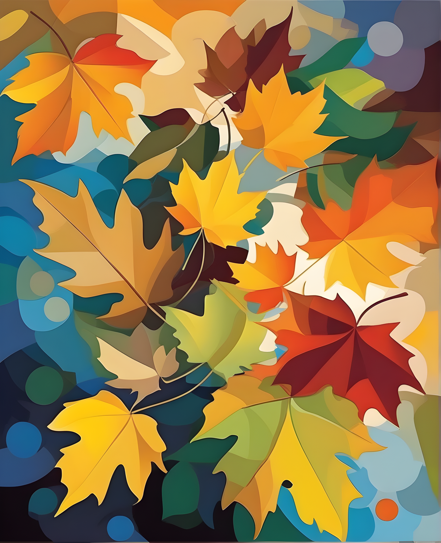 Autumn Leaves (3) - Van-Go Paint-By-Number Kit