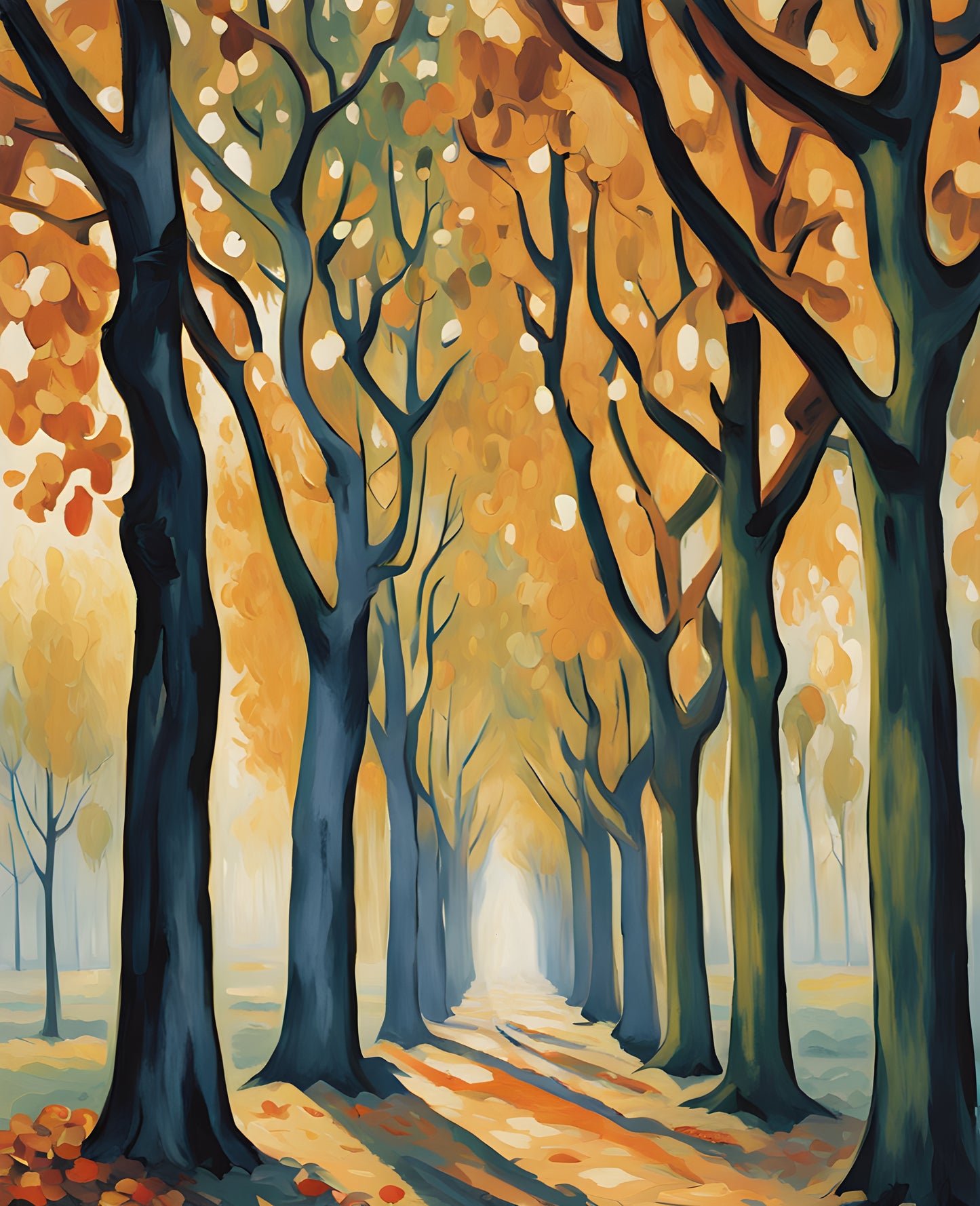 Avenue of Plane Trees (1) - Van-Go Paint-By-Number Kit