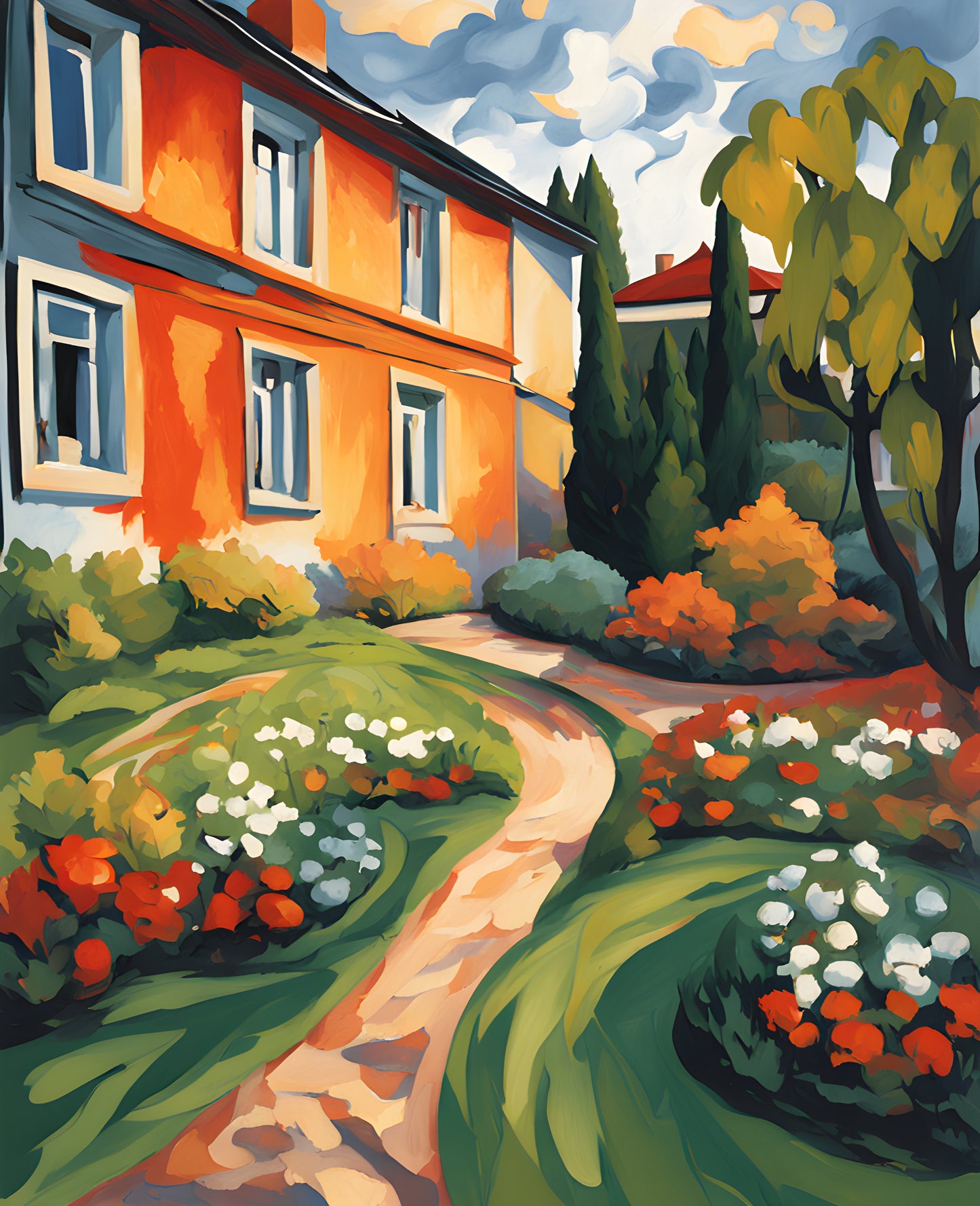 A Backyard (1) - Van-Go Paint-By-Number Kit