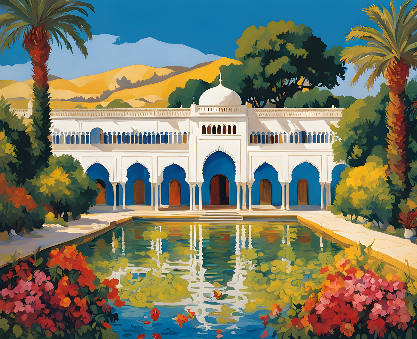 Morocco Collection PD (102) - Bahia Palace, Marrakesh - Van-Go Paint-By-Number Kit