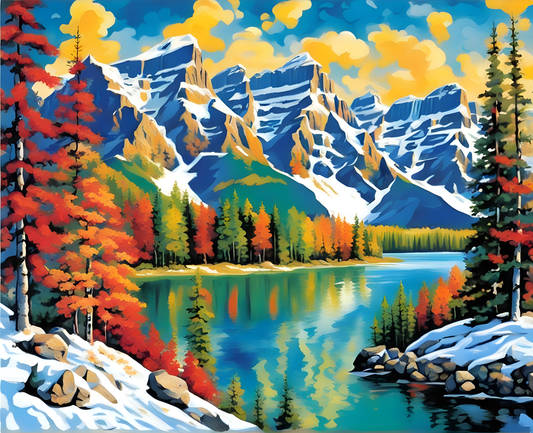 National Parks Collection PD (94) - Banff Park, Canada - Paint-By-Number Kit