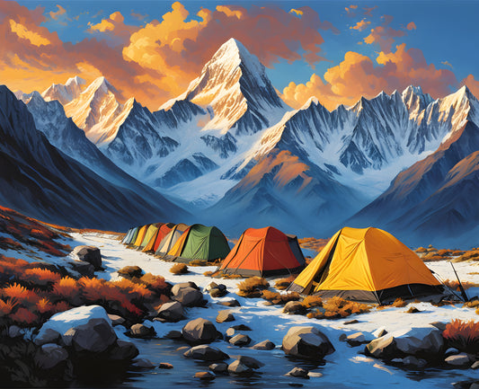 Mount Everest Collection PD (3) - Base Camp - Van-Go Paint-By-Number Kit