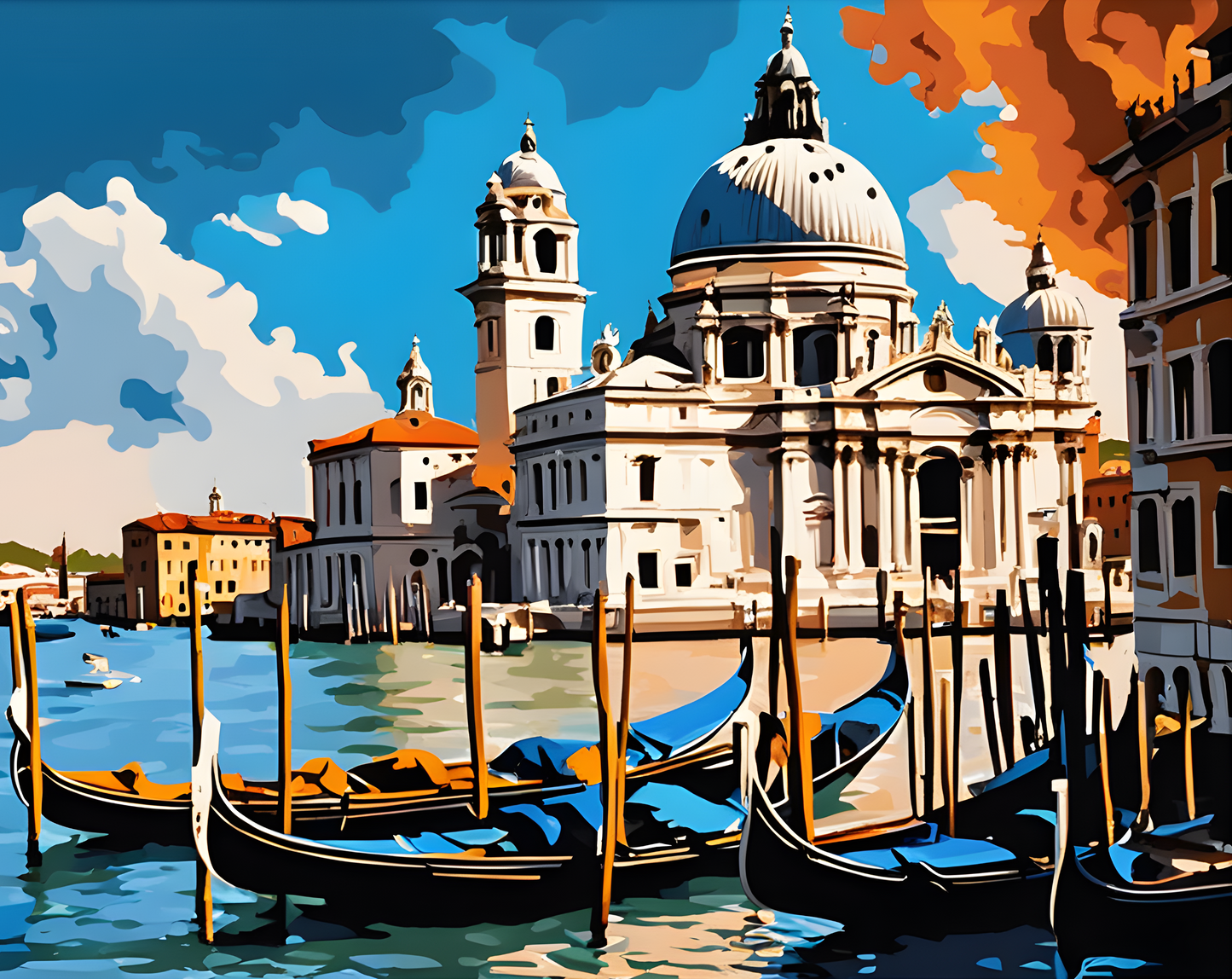 Basilica di Santa Maria della Salute Landscape (PD) - Van-Go Paint-By-Number Kit
