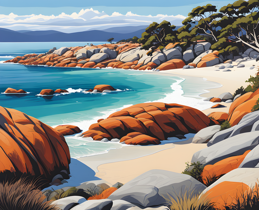 Australia Collection PD (8) - Bay of Fires, TAS - Van-Go Paint-By-Number