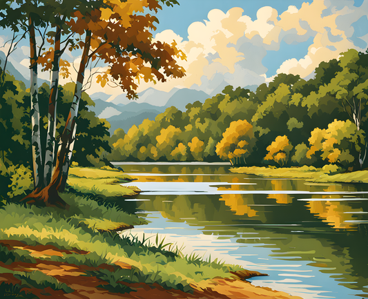Sri Lanka Collection PD (32) - Beira Lake -  Van-Go Paint-By-Number Kit