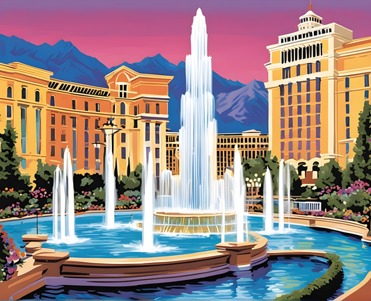 Bellagio fountains, Las Vegas (3) - Van-Go Paint-By-Number Kit