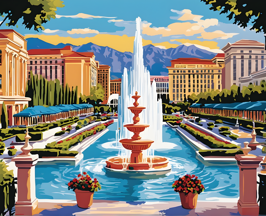 Bellagio fountains, Las Vegas (4) - Van-Go Paint-By-Number Kit