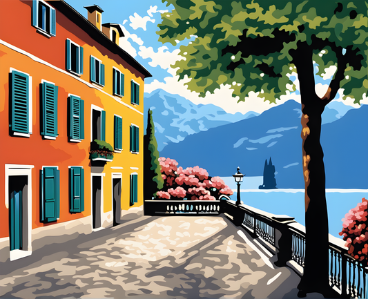 Bellagio Lake Como (2) - Van-Go Paint-By-Number Kit