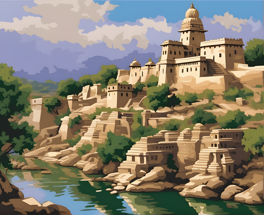 Amazing Places OD (361) - Benteng Chittorgarh, India - Van-Go Paint-By-Number Kit
