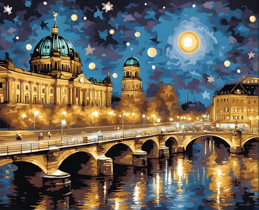 Berlin in a Starry Night (1) - Van-Go Paint-By-Number Kit