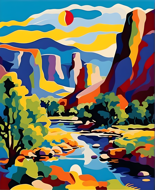 National Parks Collection PD (8) - Big Bend Park, USA - Van-go Paint-By-Number Kit