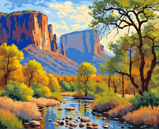National Parks Collection PD (11) - Big Bend Park, USA - Van-go Paint-By-Number Kit