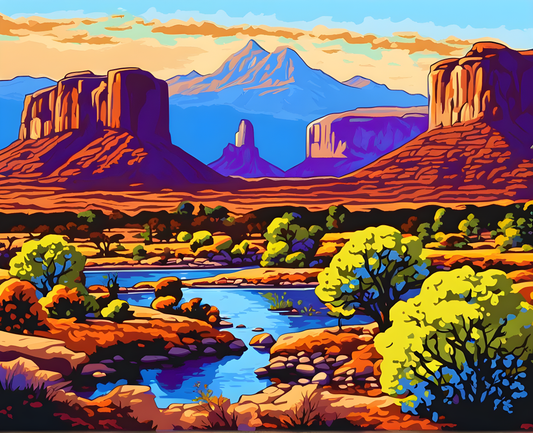 National Parks Collection PD (9) - Big Bend Park, USA - Van-go Paint-By-Number Kit