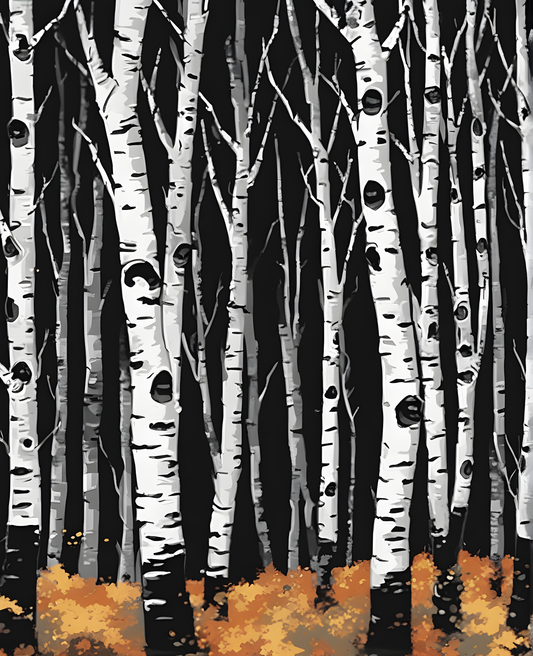 Birch Forest (4) - Van-Go Paint-By-Number Kit