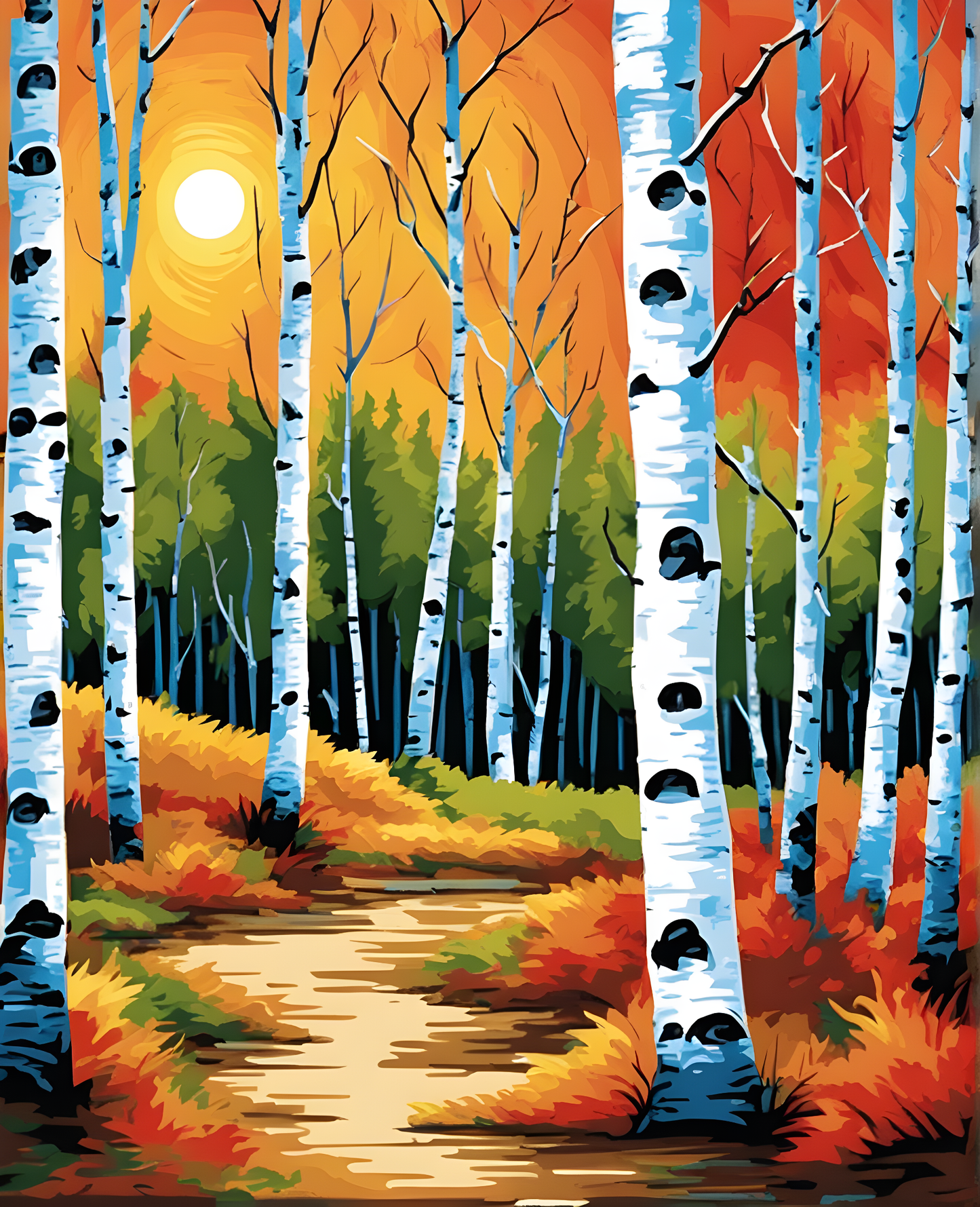 Birch Forest (3) - Van-Go Paint-By-Number Kit