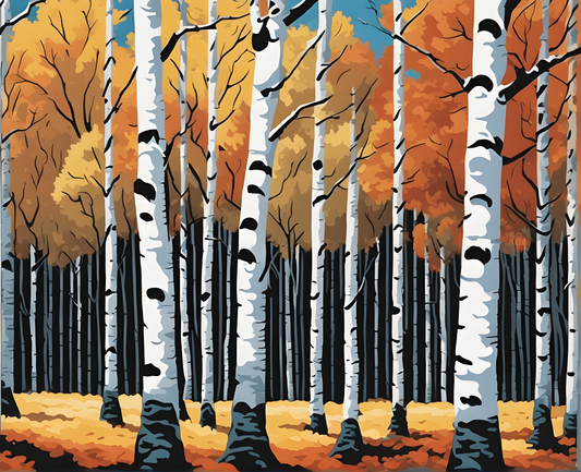Birch Forest - Van-Go Paint-By-Number Kit