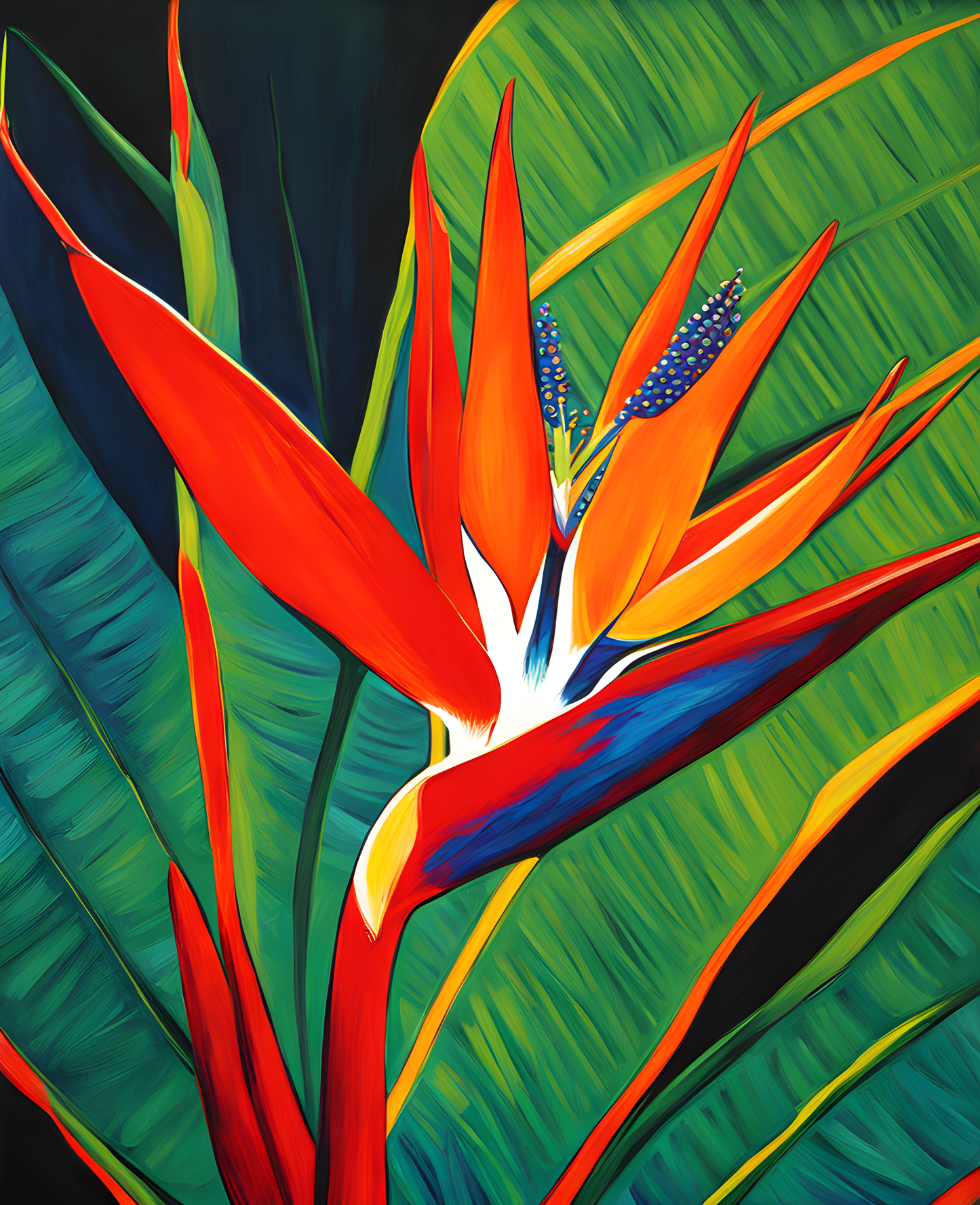 Exotic Flowers Collection (55) - Bird of Paradise Flower - Van-Go Paint-By-Number Kit