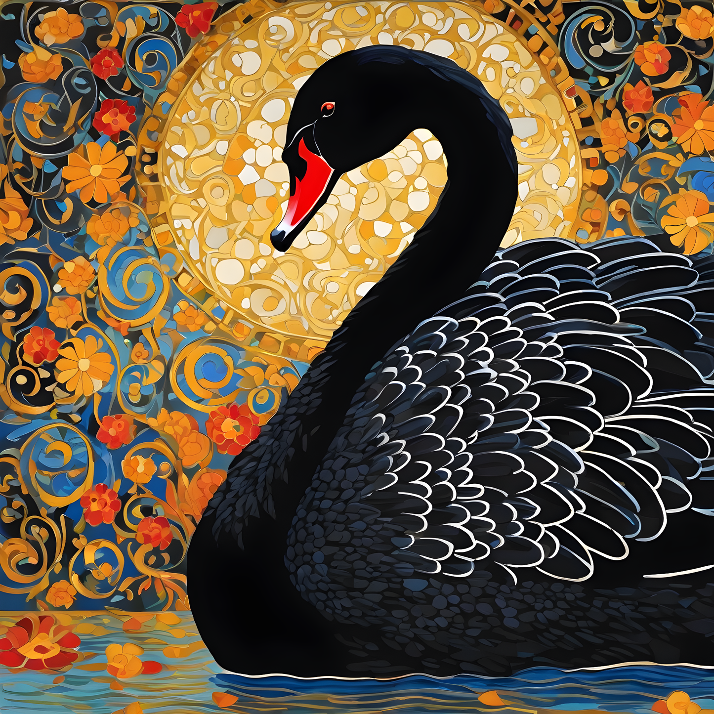 Black Swan (1) - Van-Go Paint-By-Number Kit