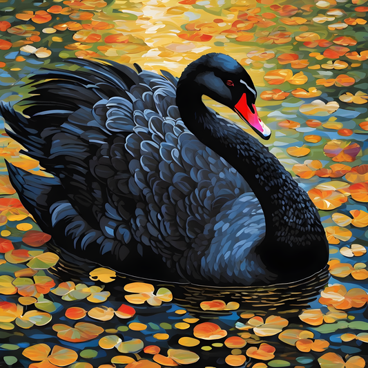 Black Swan (2) - Van-Go Paint-By-Number Kit