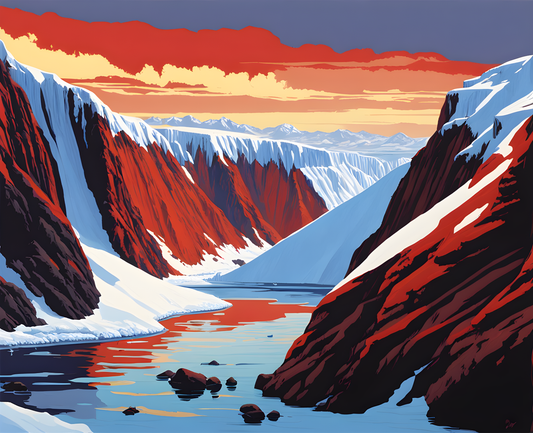 Antarctica Collection PD (24) - Blood Falls - Van-Go Paint-By-Number Kit