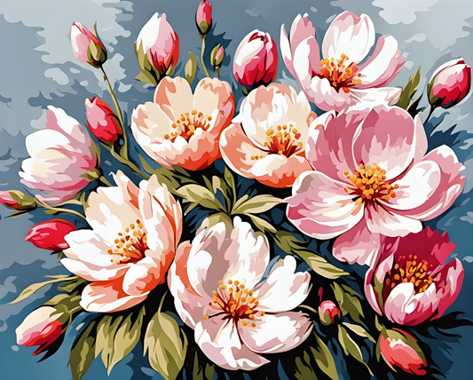 Blossom Flowers - Van-Go Paint-By-Number Kit