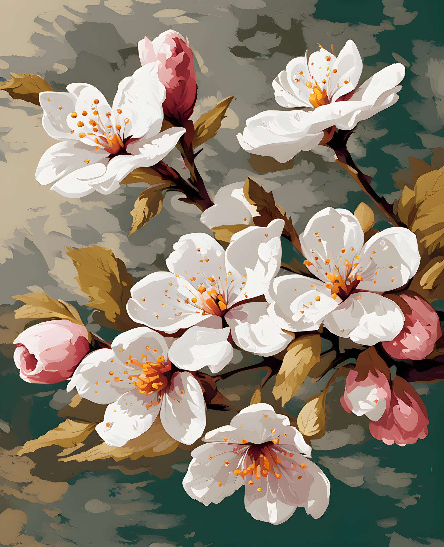 Blossoms of Spring (1) - Van-Go Paint-By-Number Kit
