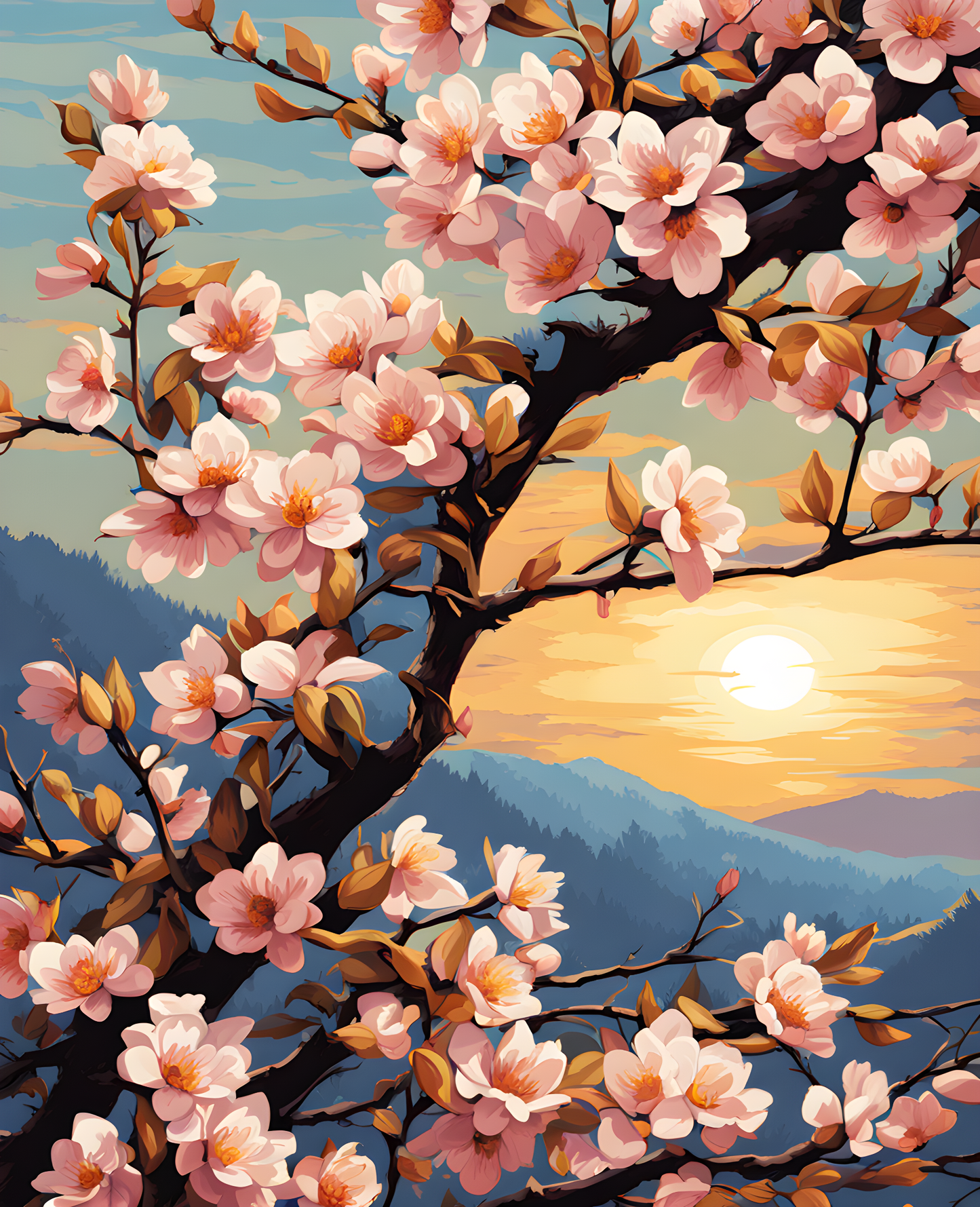 Blossoms of Spring (2) - Van-Go Paint-By-Number Kit
