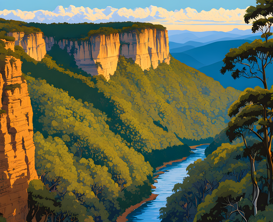 Australia Collection PD (84) - Blue Mountains National Park, NSW - Van-Go Paint-By-Number