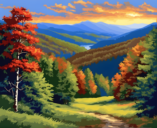 Amazing Places OD (363) - Blue Ridge Mountains, USA - Van-Go Paint-By-Number Kit