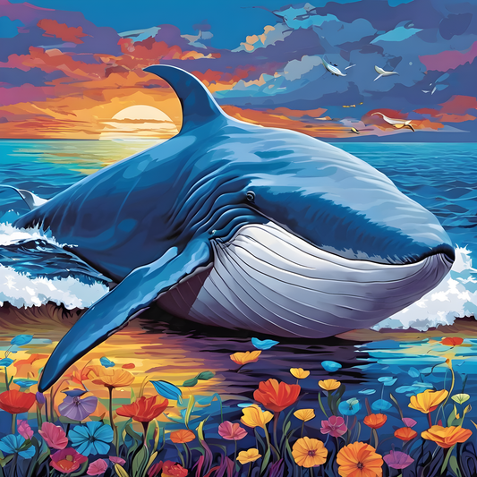 Blue Whale (4) - Van-Go Paint-By-Number Kit