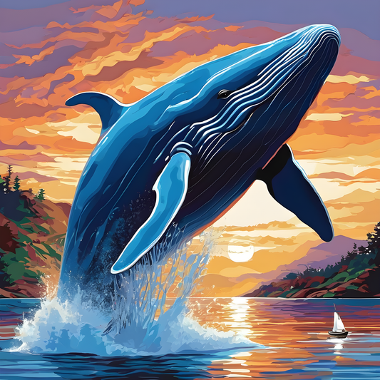 Blue Whale (5) PD - Van-Go Paint-By-Number Kit