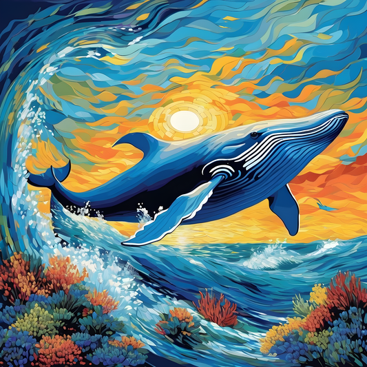 Blue Whale (7) - Van-Go Paint-By-Number Kit