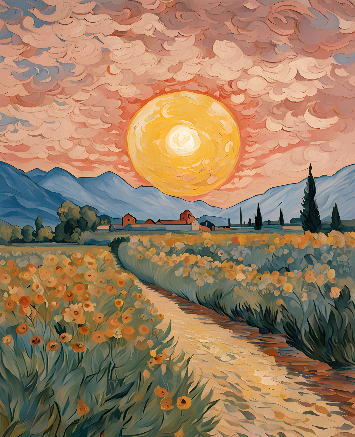 Blushing Sun (1) - Van-Go Paint-By-Number Kit