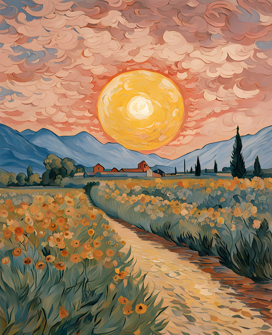 Blushing Sun (1) - Van-Go Paint-By-Number Kit